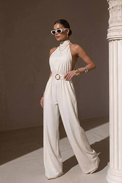 Love Fab Βασική ολόσωμη φόρμα με δέσιμο στο λαιμό, ανοιχτή στην πλάτη και ζώνη