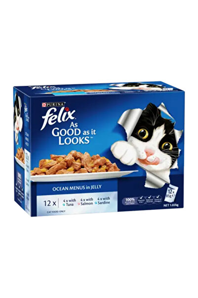 Felix أكياس أوشن مينوس في جيلي (12 × 85 جرام)