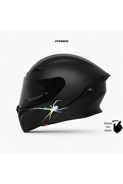 STCKRCO Örümcek Sticker | Spider Kask Stickerı | Kask & Grenaj Uyumlu Premium...