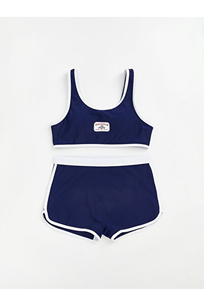 LC Waikiki GÜLİS GİYM'DEN Lacivert Kız Çocuk Şortlu Bikini Takımı