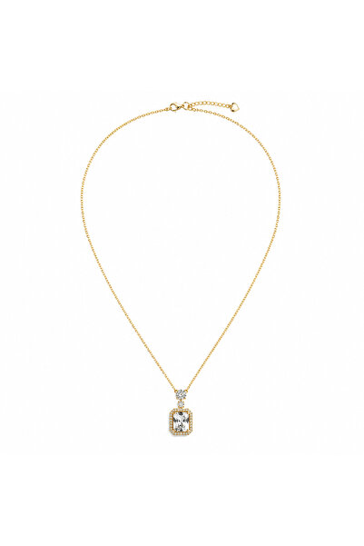 OEM Κομψό χρυσό κολιέ με λαμπερό μενταγιόν από ανοξείδωτο ατσάλι, αδιάβροχο