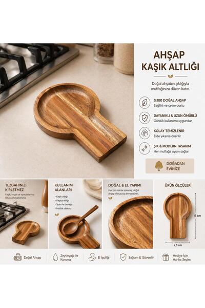 Coşev Akasya Kaşık Altlığı