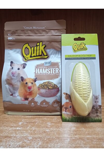 Quik Hamster Yemi 500 Gr+Quik Kemirgen Kalsiyumu Mısır