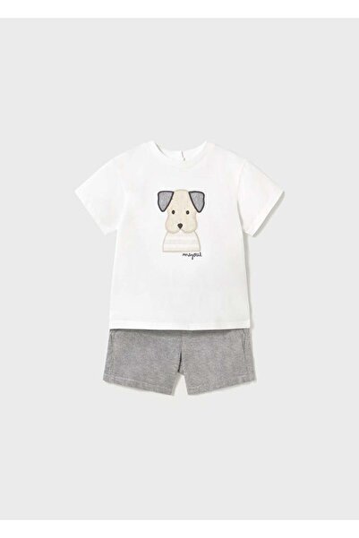 MAYORAL Baby Boy Dog Patterned Shorts 2-Piece Set