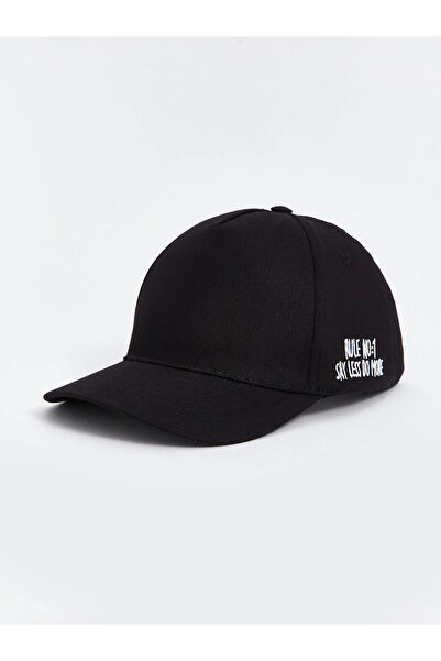 LC Waikiki Lcw Accessories Black Text Embroidered Girl's Cap Hat