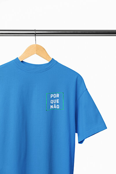 PORQUE Unisex Oversize Tişört %100 Pamuk Dijital Baskılı Streetwear Basic Tshirt