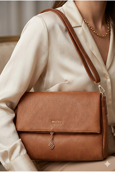 Moda Lime Γυναικεία τσάντα ώμου διπλής λειτουργίας Taba και κομψό σχέδιο κατά...