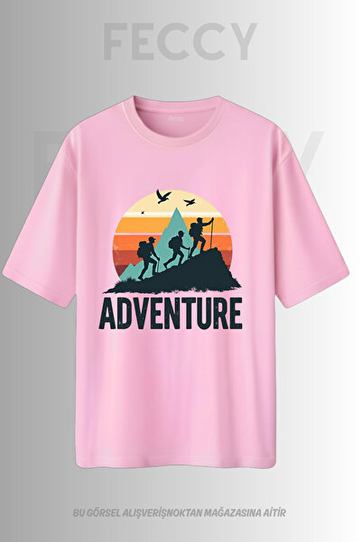 FECCY Tricou unisex supradimensionat cu imprimeu Hunter Theme Premium Adventu...