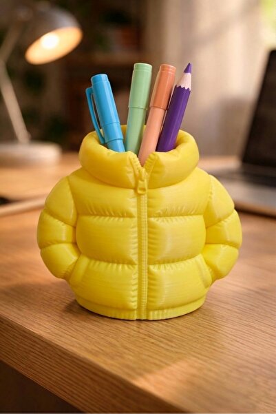 KOCSHOPP Puffy Mont Kalemlik – Modern Tasarım Dekoratif Kalem Tutucu