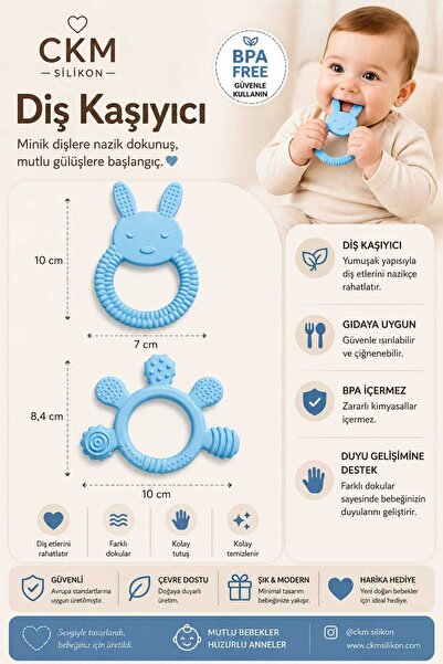 ERMA HOME Bebek Diş Kaşıyıcı – Kolay Tutuş, Güvenli Kullanım