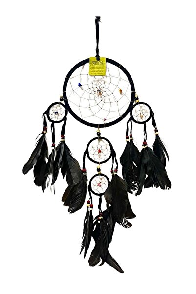 Barc Shop Rüya Kapanı 16 Cm Dream Catcher Siyah Duvar Dekorasyon Düş Kapanı G...