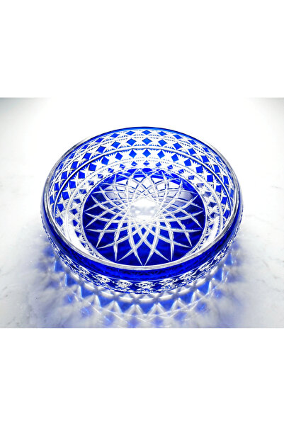 Kristal Market Handmade Crystal Patterned Amethist 28cm Tableware Presentatio...