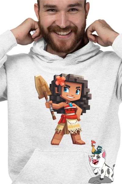 OEM Ανδρικό Φούτερ Μοάνα Βαϊάνα Μάινκραφτ Ρόμπλοξ