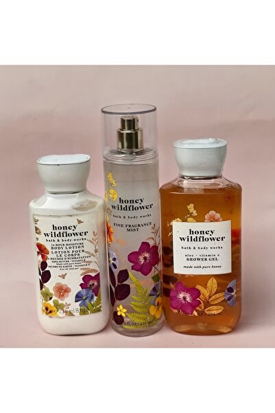 Bath & Body Works Honey Wildflower mist , shower gel and body lotion