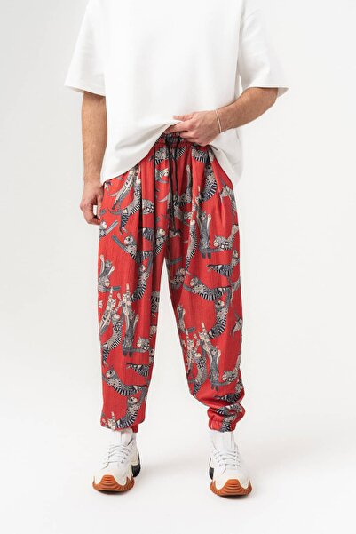 go gang own Wildcat Πλισέ Παντελόνι Σαλβάρ με Ελαστική Μέση και Μανσέτες