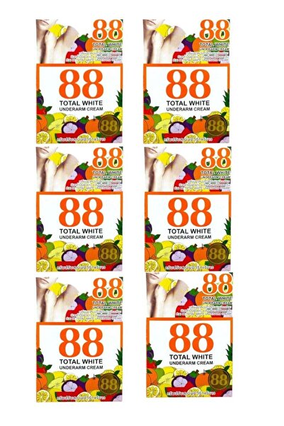 88 Total White كريم تفتيح منطقة تحت الإبط 35 جرام - 6 قطع