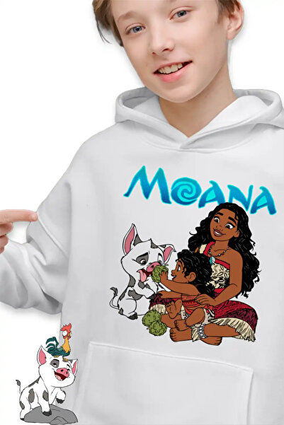 OEM Παιδικό Φούτερ με Κουκούλα για Αγόρια Μοάνα Πούα Σιμέα Βαϊάνα