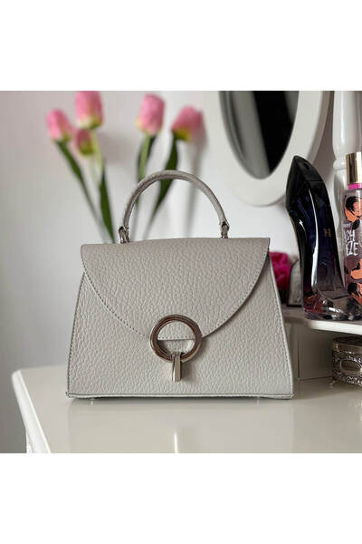 Zea Mini Posh Gray Ice Leather Bag