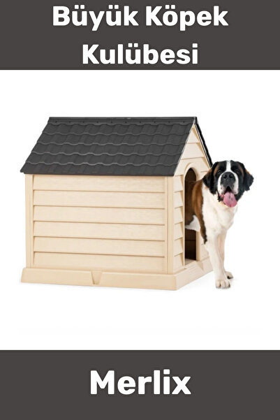 Merlix #KöpekKulübesi Petshop Su Geçirmez Dış Mekan Bahçe Tipi Konforlu Büyük...