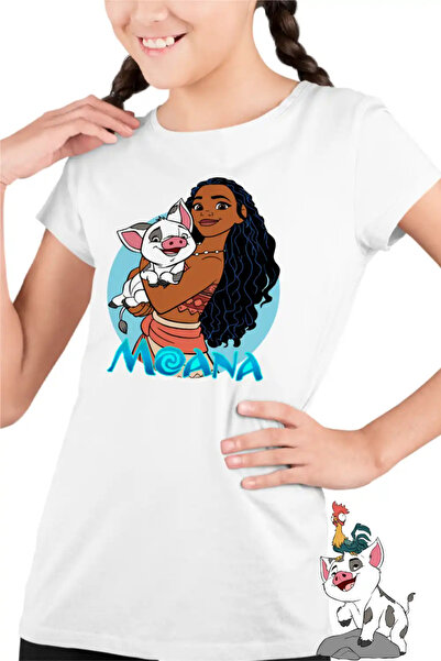 OEM Tricou Copii Fete Moana Vaiana Pua