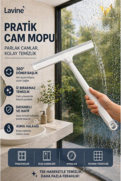 360 Degree Rotating Hood Squeegee Windshield Wiping Mop No Trace Glass Cleaner For Car Glass, Bathroom, Tiles, Window