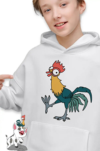 OEM Παιδικό Φούτερ με Κουκούλα για Αγόρια Heihei Moana Vaiana Coco