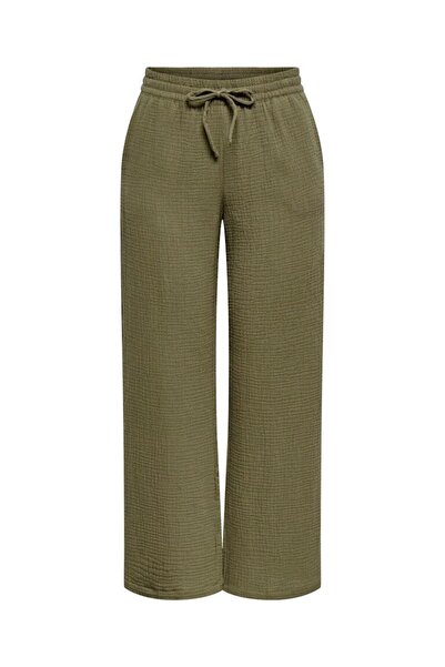 JDY Women's Muslin Pants 100% Cotton 15307150 Jdytheis Life Wide Pant Wvn Noos