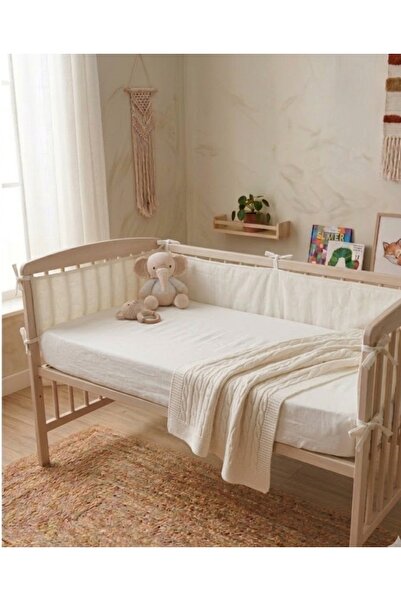 Manora 70X140 - 100% Cotton Organic Baby Ecru Elastic Sheet - Soft Antiallergic