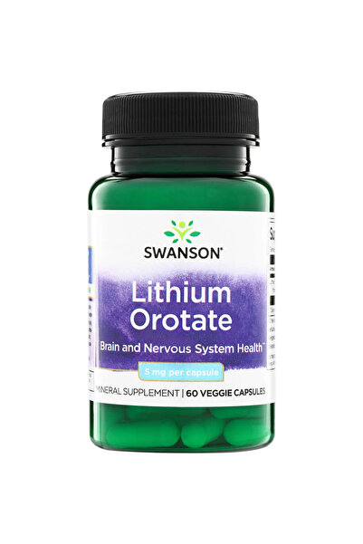 SWANSON Lithium Orotate 5 mg 60 Kapsül GIDA TAKVİYE