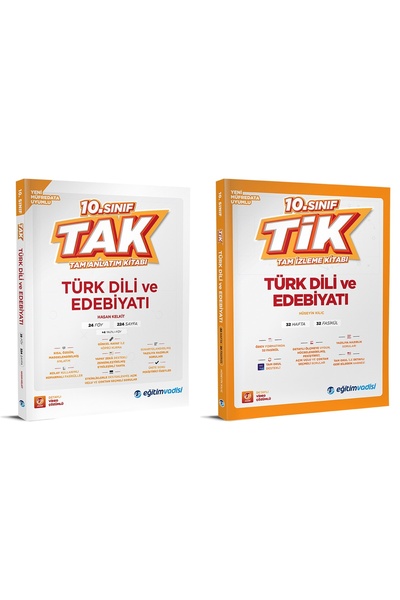 Eğitim Vadisi 2025 10. Sınıf Türk Dili Ve Edebiyatı Tak Tam Anlatım + Tik Tam...