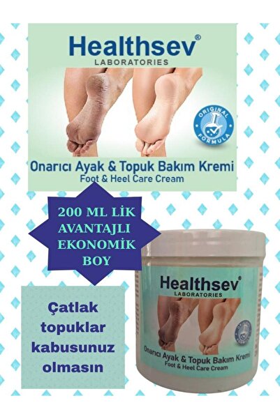 Healthsev Onarıcı Ayak Bakım & Topuk Çatlak Kremi 200 ml