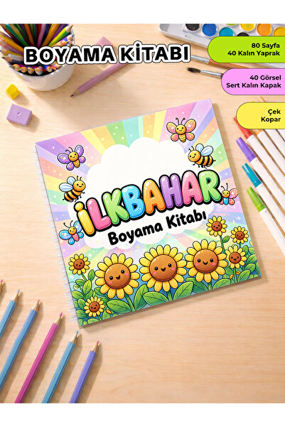 metafortoys İlkbahar Boyama Kitabı – 21x20 cm I 40 Görsel I Çocuklar ve Yetiş...
