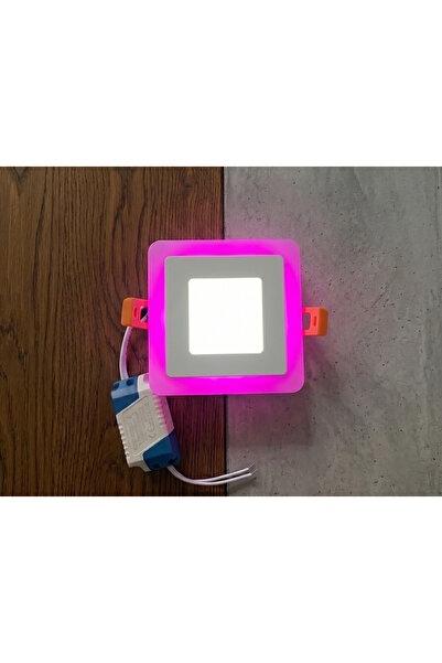 CNL Kare Sıva Altı Led Spot Aydınlatma 6 WATT Çift Renk 3 Kademe Pembe Beyaz ...