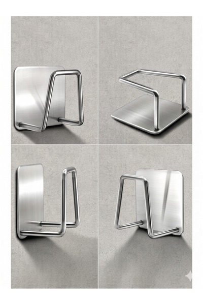 Euro Pink Stainless Steel Adhesive Kitchen Sponge Holder Organizer - Wire Cloth Hanger