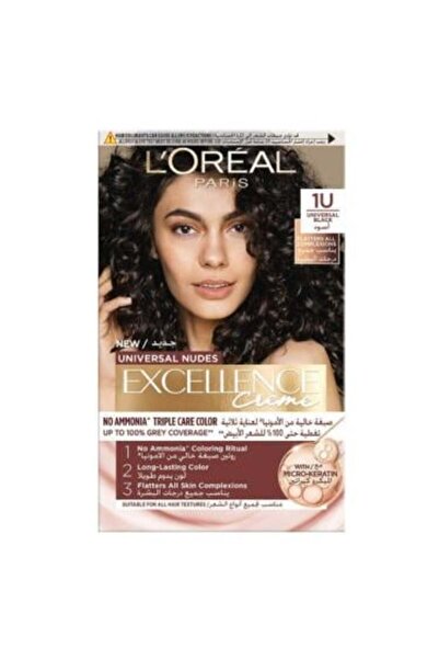 L'Oreal Paris كريم صبغة الشعر يونيفرسال نودز اكسيلانس - U1 لون اسود