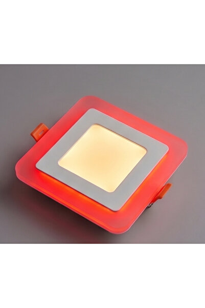 CNL Kare Sıva Altı Led Spot Aydınlatma 6 WATT Çift Renk 3 Kademe Kırmızı Günı...
