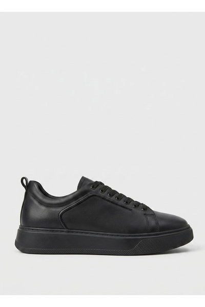 RMY SHOES Erkek Siyah Deri Sneaker