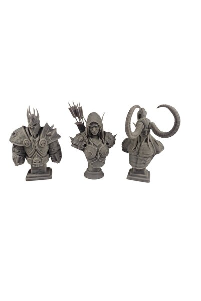 OEM Set figurine World of Warcraft, Blizzard Illidan, Sylvanas si Lich King 9...