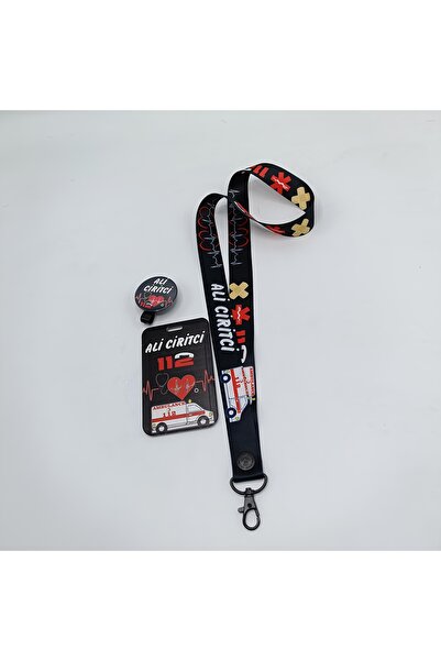 CİCCİBİCCİSHOP KİŞİYE ÖZEL 112 ACİL SAĞLIK BOYUN ASKI İPİ ,YOYO ve KART TUTUCU