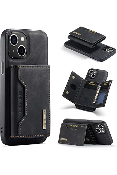 CaseHub iPhone 15 Kılıf 2’si1 Ayrılabilen Magsafe Mıknatıs Cüzdanlı Premium D...