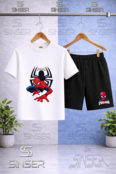 SS SİNSER Παιδικό ORUMCEKMAN ORUMCEGIN ONUNDE Μπλουζάκι με στάμπα και λαιμόκο...