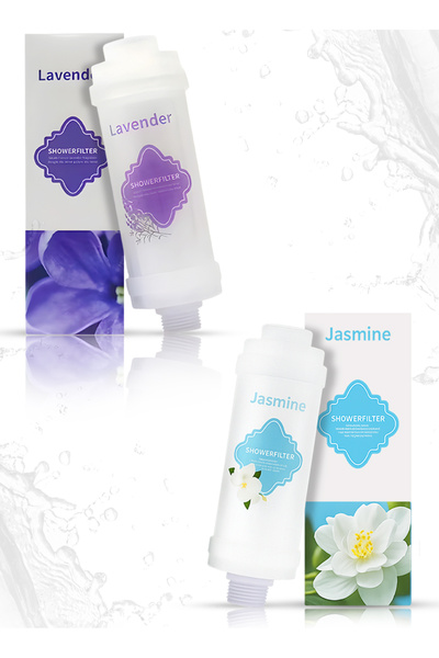 ABJ 2-Pack Vitamin C Shower Filters with Aromatherapy (Lavender + Jasmine) – ...