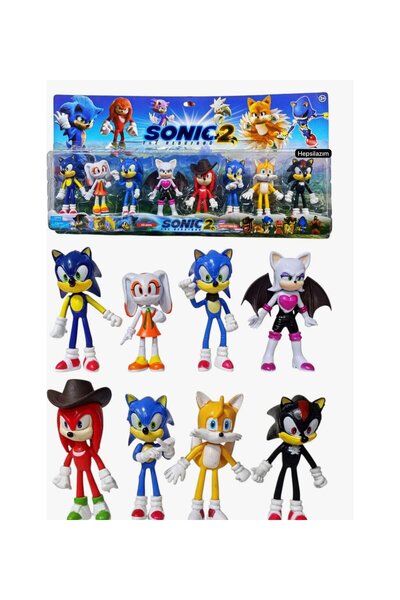 çınar oyuncak SONİC THE HEDGEHOG 8 Lİ KİRPİ SONİC OYUNCAK KARAKTER SET 10 CM
