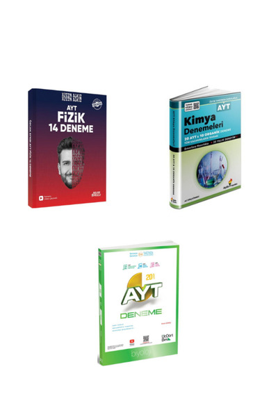 Aydın Yayınları 2026 ayt özcan aykın fizik aydın ayt kimya ve 345 ayt biyoloj...