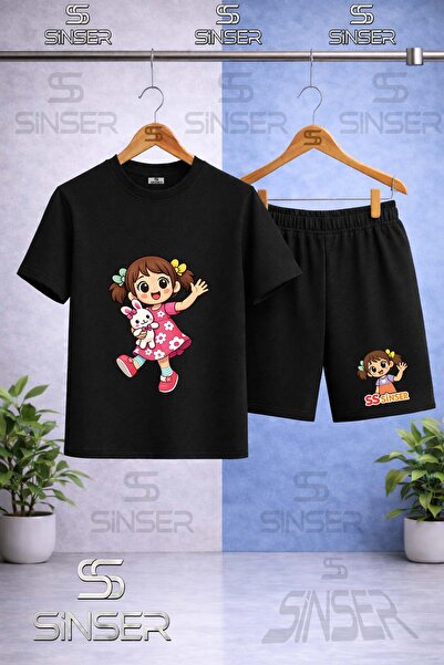 SS SİNSER Children's Sinser Girls' Toy on the Arm Printed Crew Neck T-Shirt -...