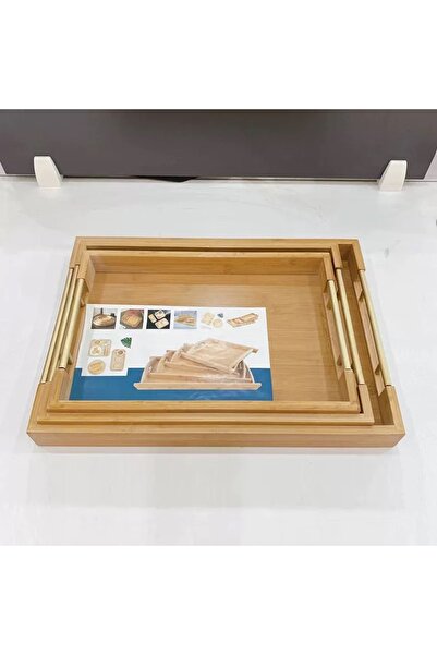 ABAREEK A Set of Wooden Serving Trays Comes in Various Sizes.