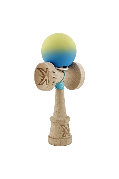 Cyrax Kendama X Original, Șnur 62/65 cm Gradient Galben/Albastru Deschis