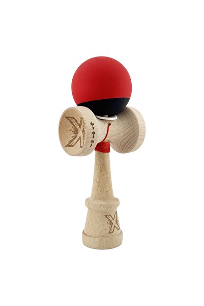 Cyrax Kendama X Original, Sfoară 62/65 cm Bicolor Roșu/Negru