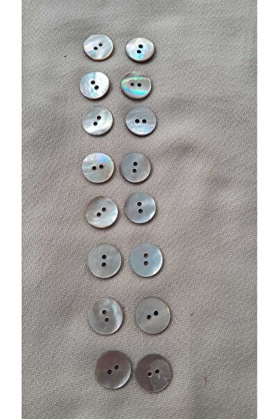ILERI EUROPE Natural Genuine Pearl Mussel Shell Button 15 mm 16Pcs