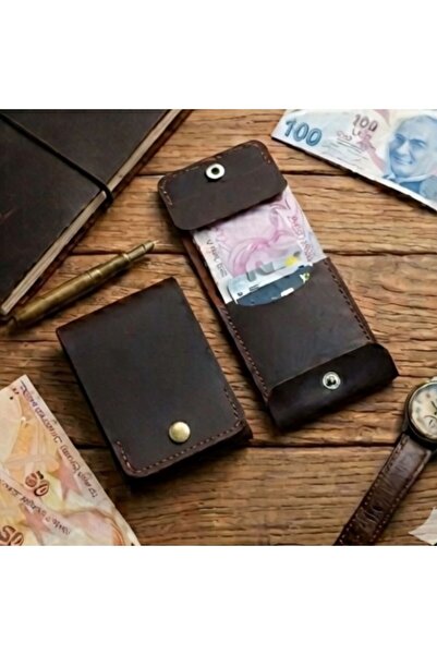 ParlaLeather NOMAD Kişiye Özel El Yapımı Hakiki Gerçek Deri Cüzdan Kartlık Ka...